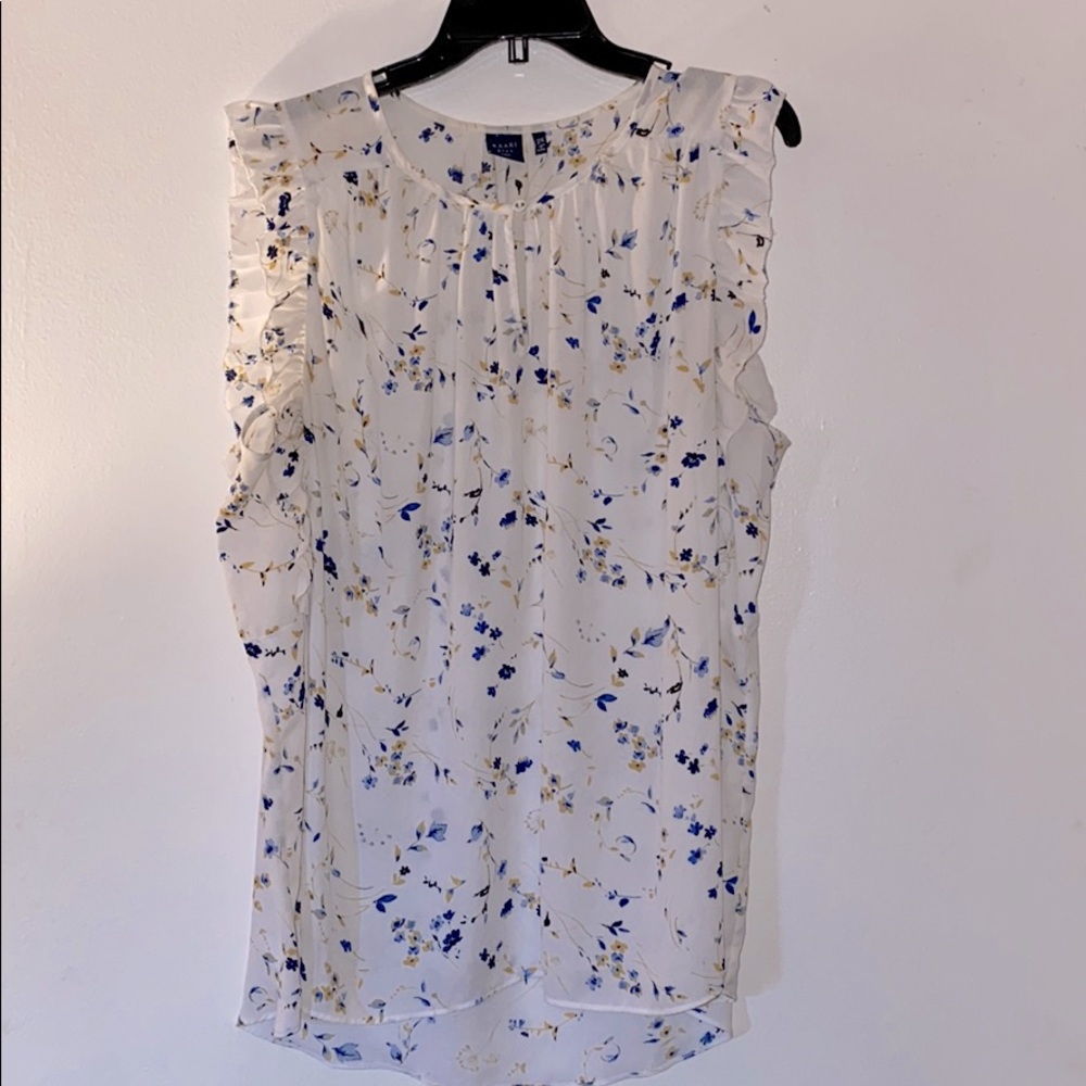 Kari Blue Curvy Blouse